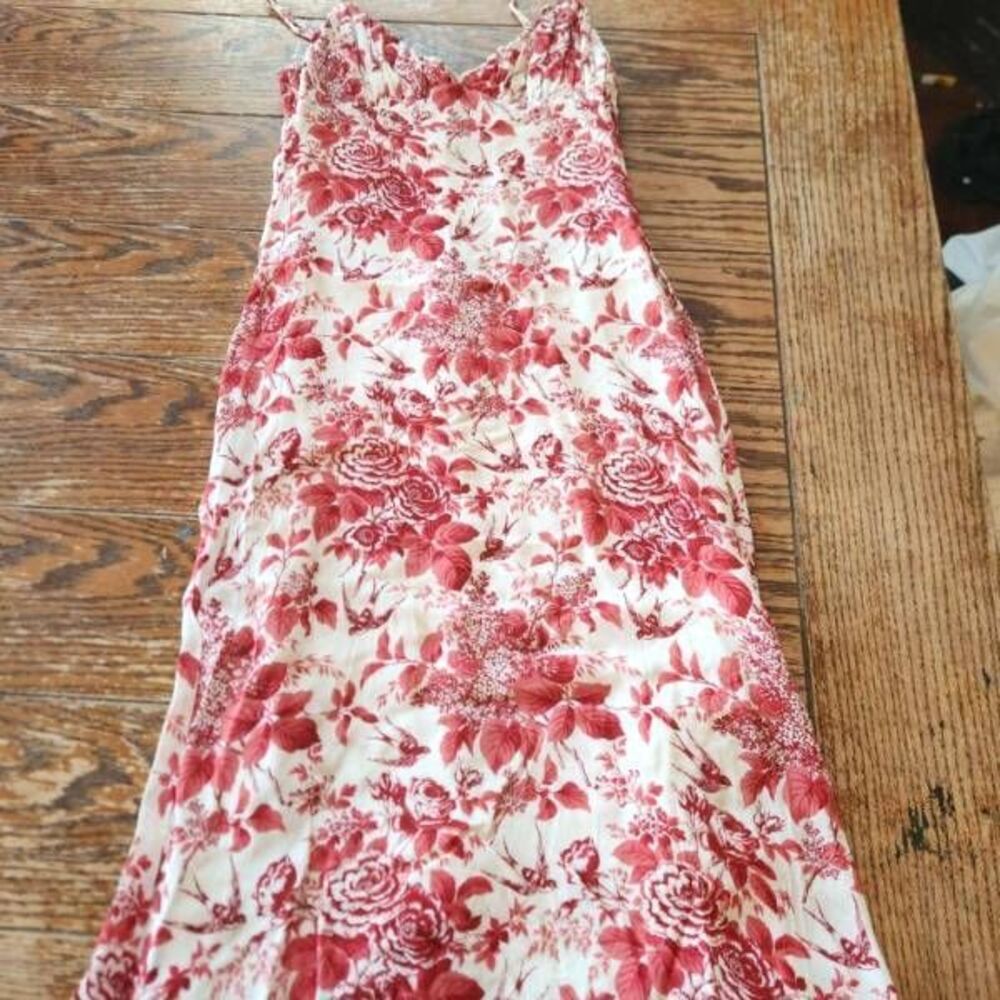 Reformation Red Floral Midi Dress